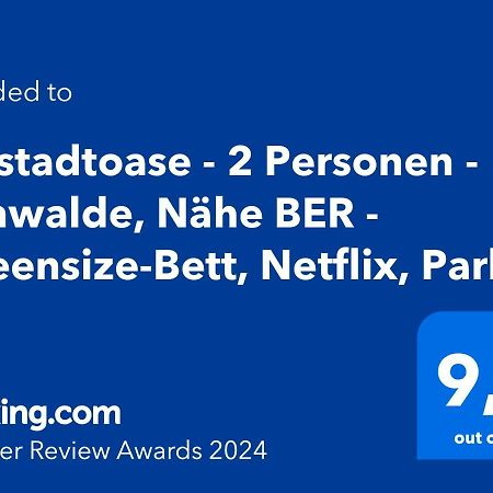 Vorstadtoase - 2 Personen - Eichwalde, Naehe Ber - Queensize-Bett, Netflix, Parken Eksteriør bilde